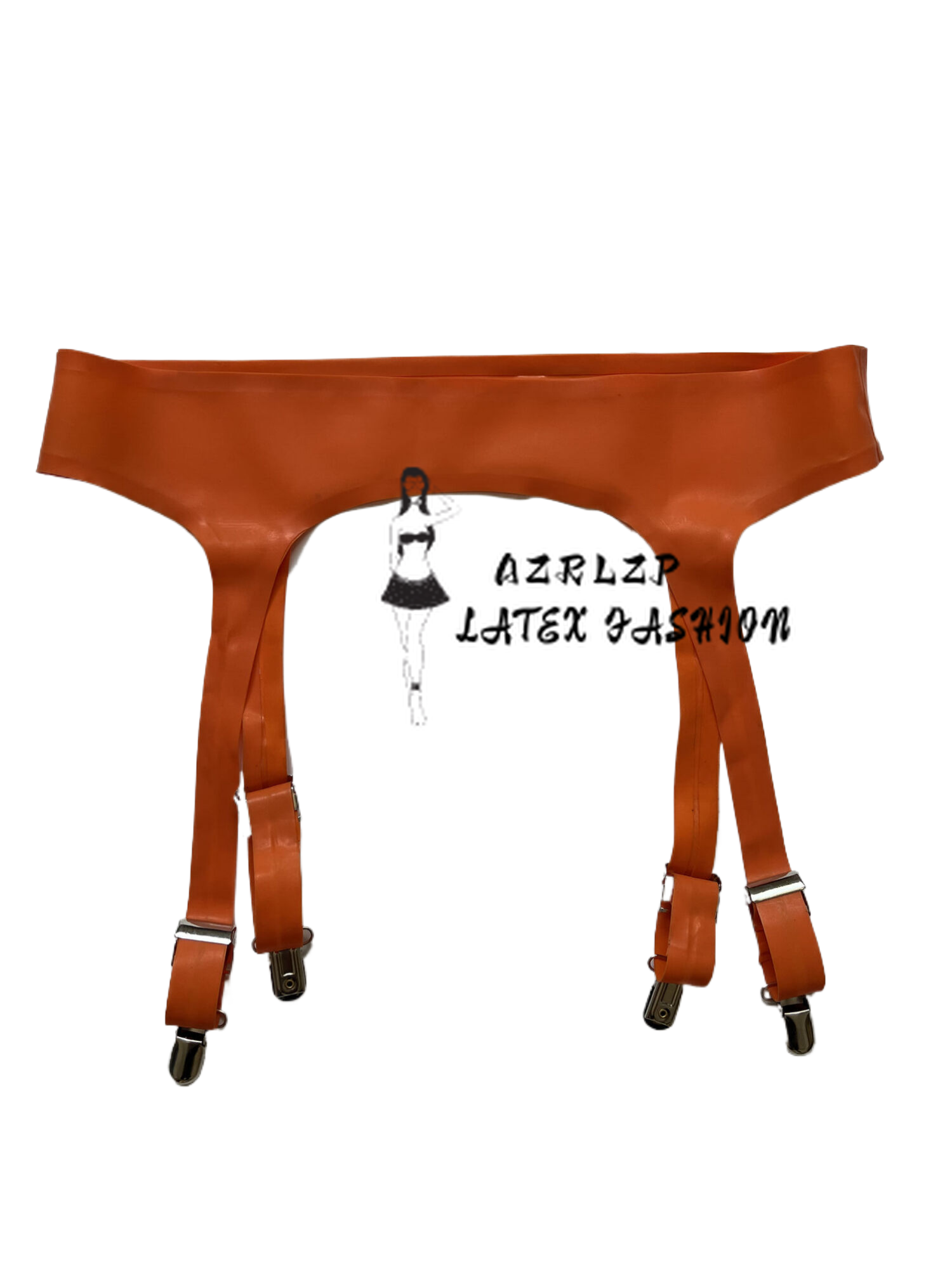 Garter Belt Set - Natural latex garter belt (duckbill clips)
