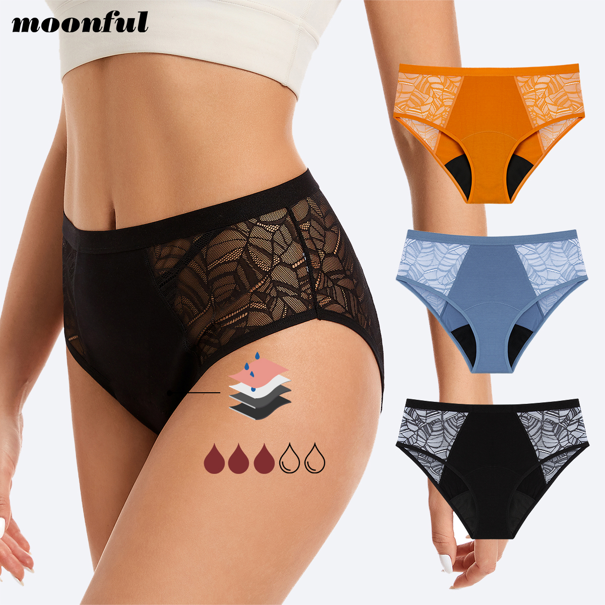 Moonful Women's Menstrual Pant - Period Panty Absorbent 리뷰 및 가격