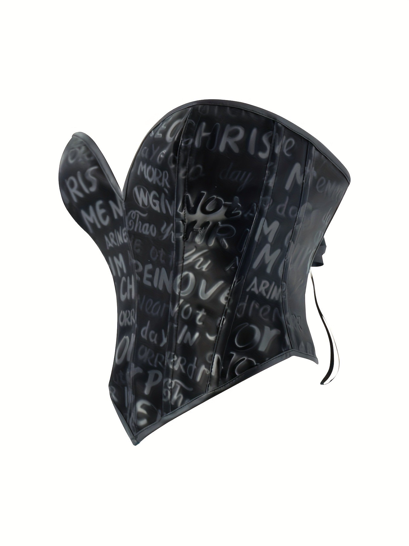 Black letter printed strapless - Corset Waist Cinch 리뷰 및 가격