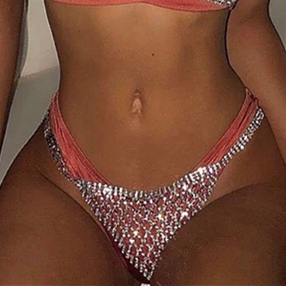 Stonefans Mesh Rhinestone Body - Thong Bikini Women 리뷰 및 가격
