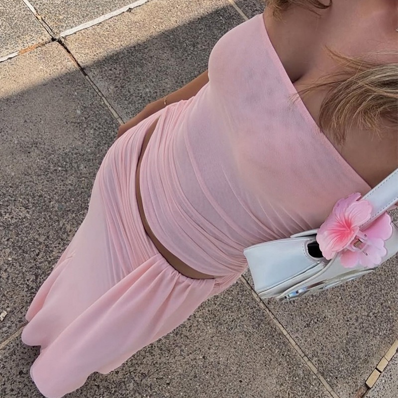 Tuularose Pink Long Dress 2-Pi - Strapless Bra Backless 리뷰 및 가격