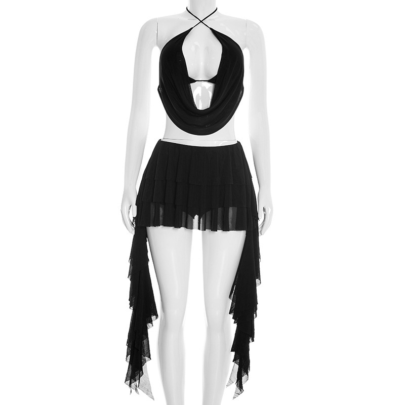 Women Sexy Solid Mesh 2 Piece  - Cami Top Lace 리뷰 및 가격