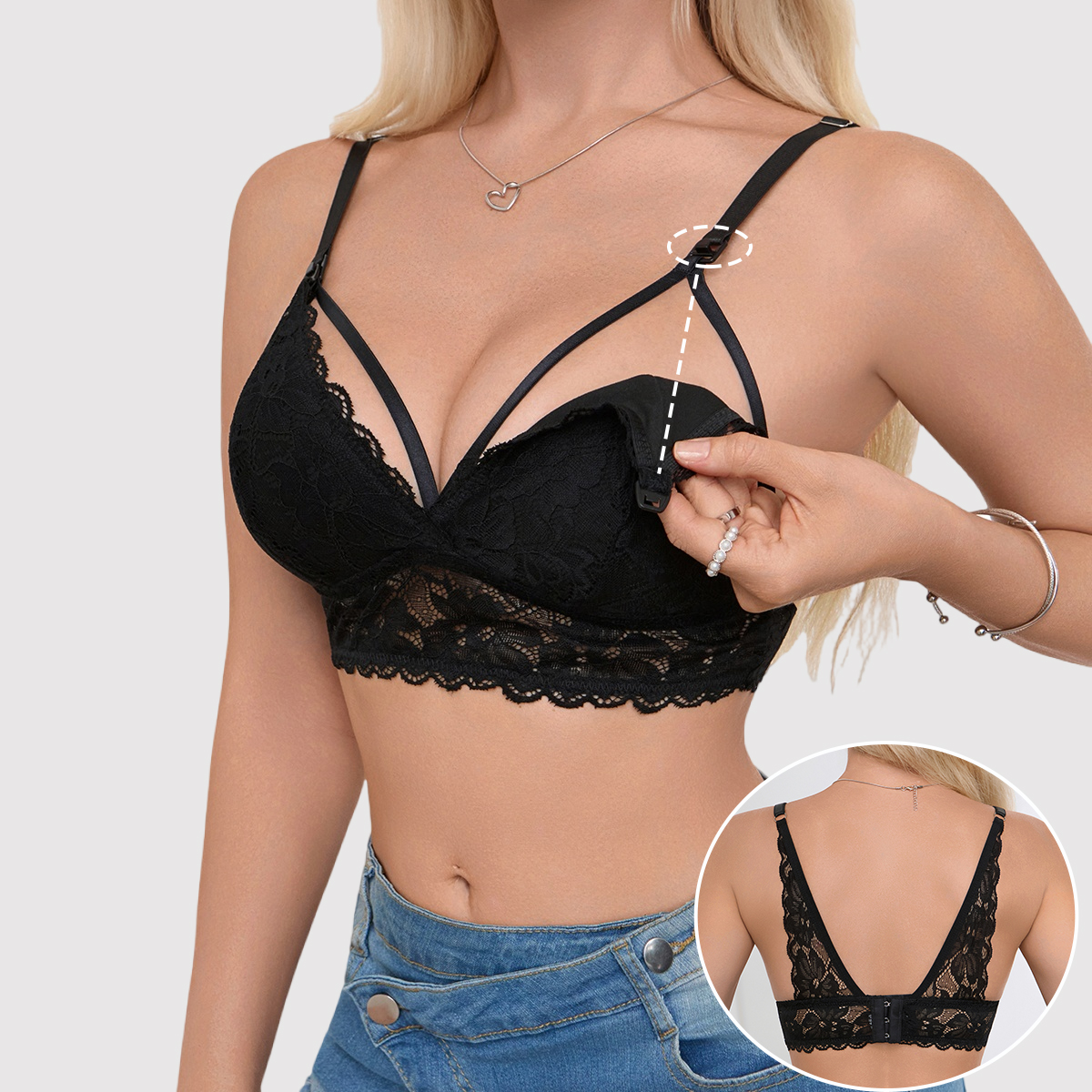 Sexy Hollow Out Lace Nursing B - Nursing Bra Sleep 리뷰 및 가격