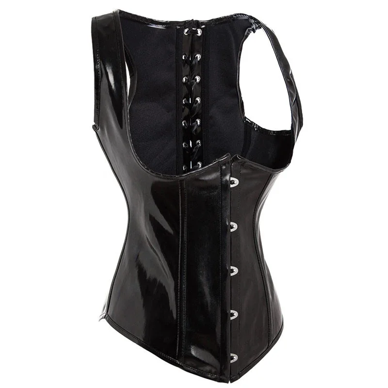 Black PU Leather Corset Gothic - Corset Waist Cinch 리뷰 및 가격