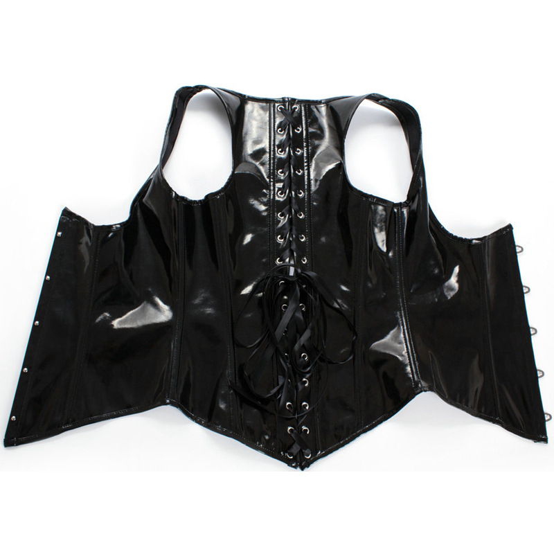 Black PU Leather Corset Gothic - Corset Waist Cinch 리뷰 및 가격