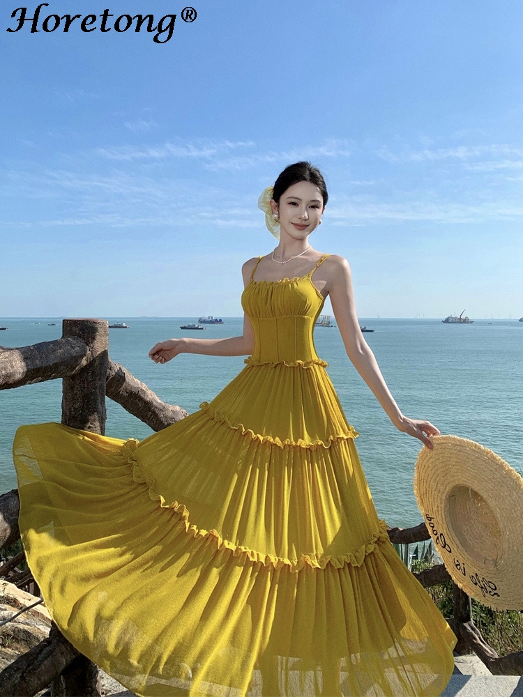 Women's Summer Solid Cami Maxi - Corset Waist Cinch 리뷰 및 가격