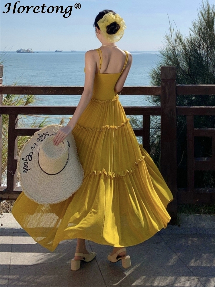Women's Summer Solid Cami Maxi - Corset Waist Cinch 리뷰 및 가격