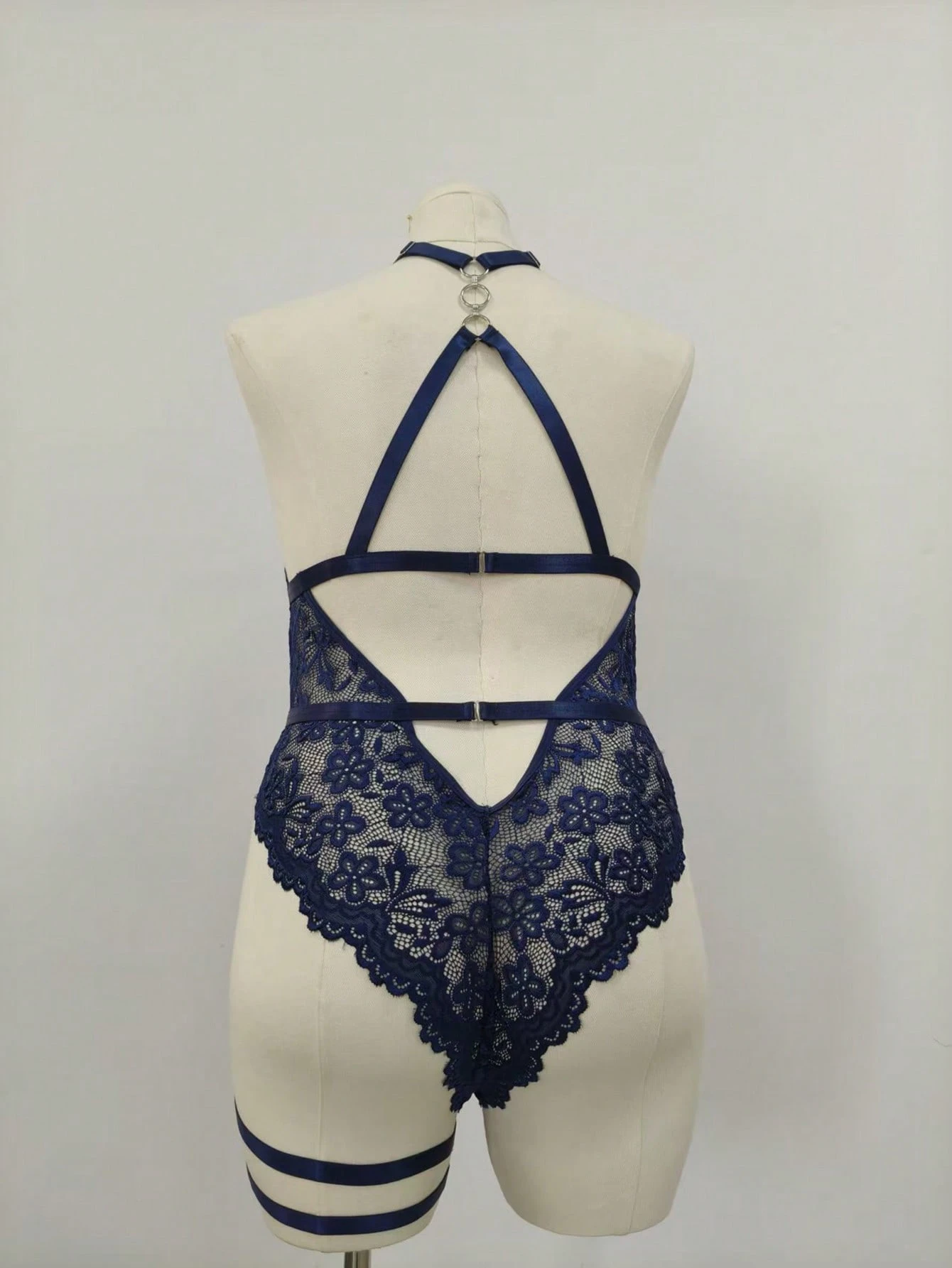 Blue Lace Wireless Bodysuit Wi - Garter Belt Set 리뷰 및 가격