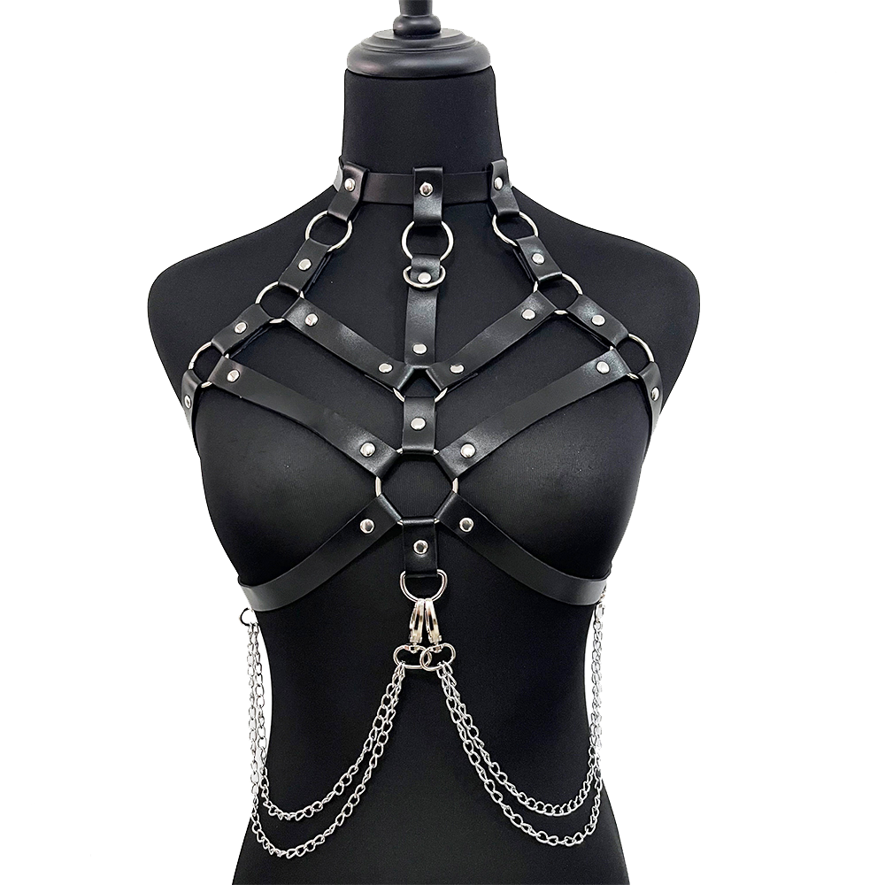 Chain with Leather Lingerie Wo - Garter Belt Set 리뷰 및 가격