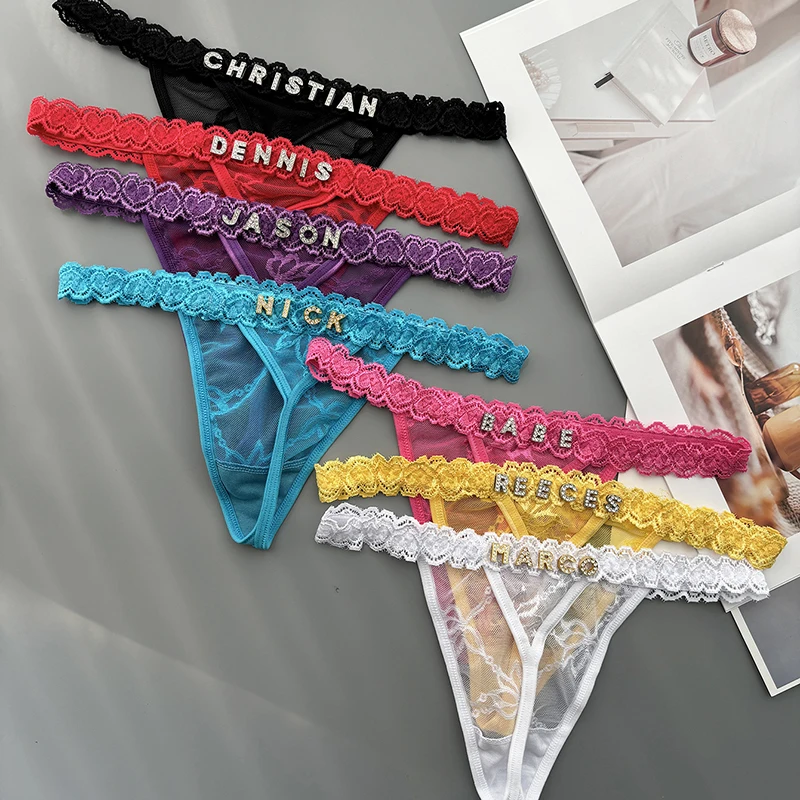 Personality Custom Thong Name  - Thong Bikini Women 리뷰 및 가격