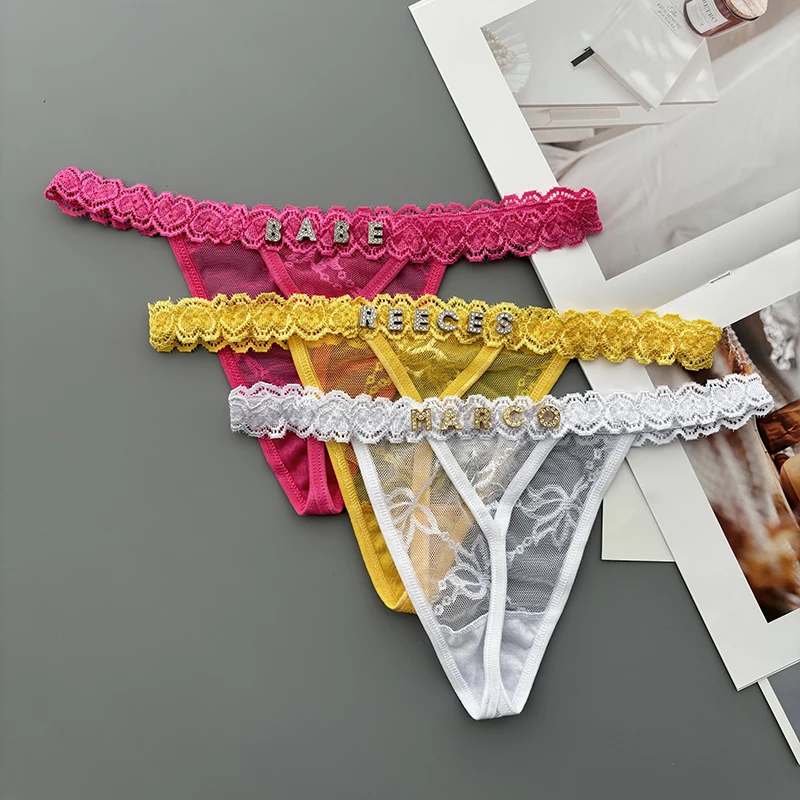 Personality Custom Thong Name  - Thong Bikini Women 리뷰 및 가격