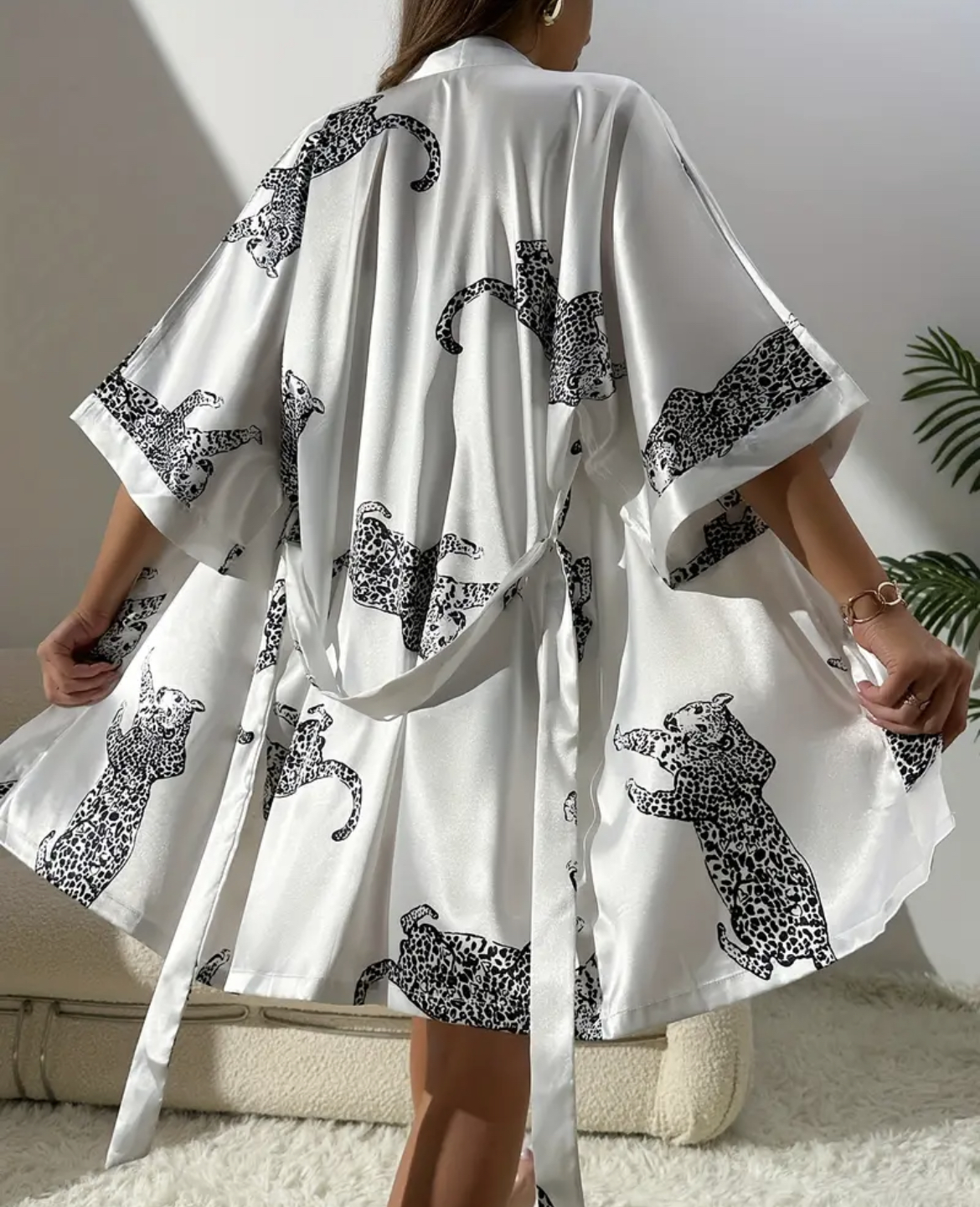 Imitation silk sleepwear sexy  - Robe Silk Women 리뷰 및 가격
