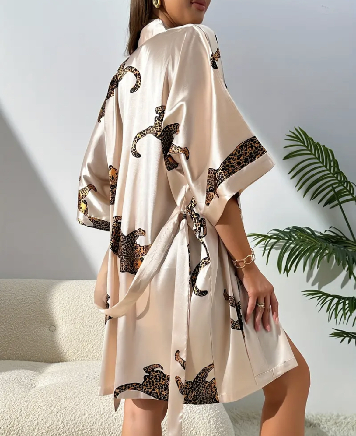Imitation silk sleepwear sexy  - Robe Silk Women 리뷰 및 가격