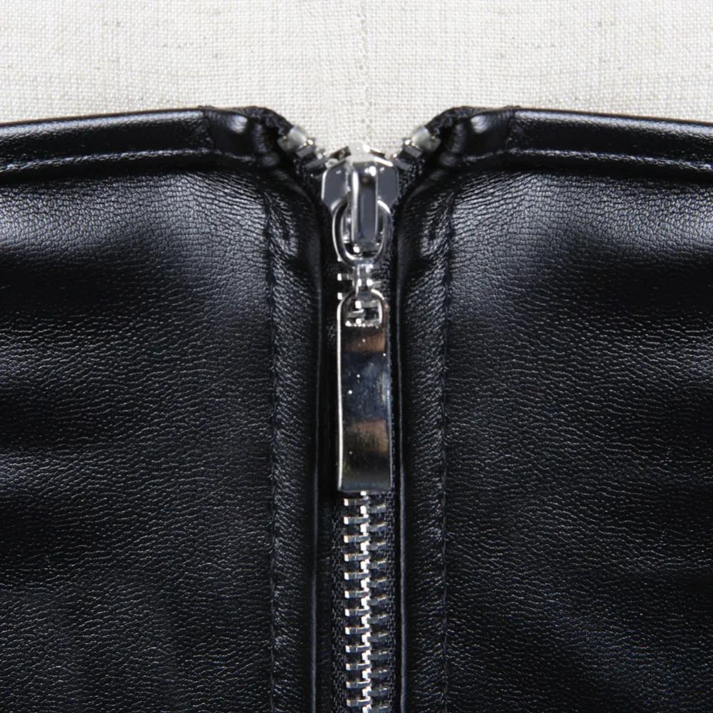 Black Short Zipper PU Faux Lea - Corset Waist Cinch 리뷰 및 가격