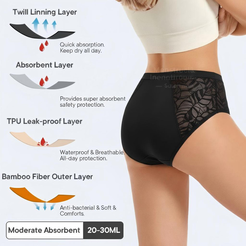 Absorbent Period Underwear Wom - Period Panty Absorbent 리뷰 및 가격