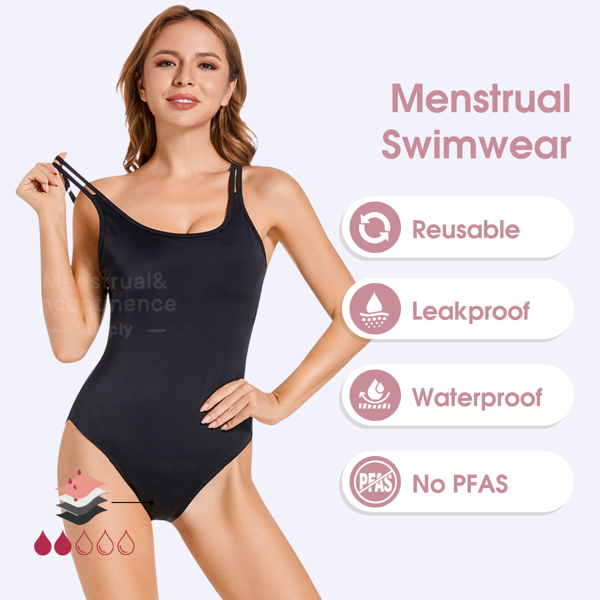 Women's Period Swimwear One Pi - Period Panty Absorbent 리뷰 및 가격