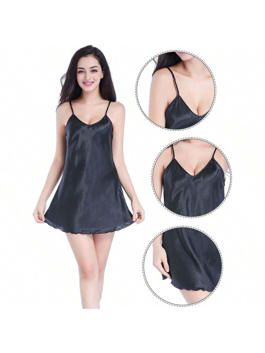 Women Satin Chemise Nightgown  - Slip Dress Satin 리뷰 및 가격