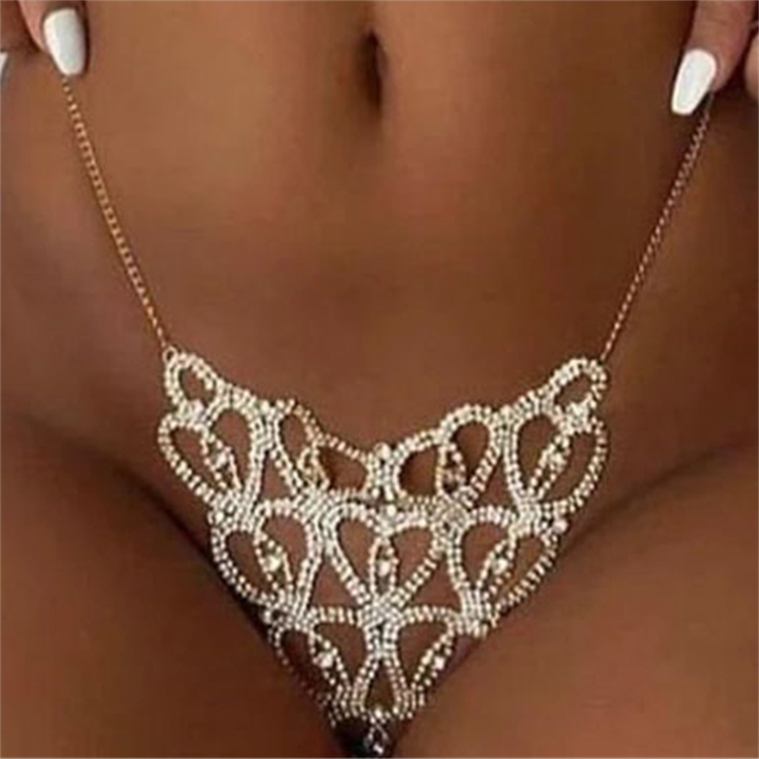 Sexy Body Chain Heart-shaped T - Thong Bikini Women 리뷰 및 가격