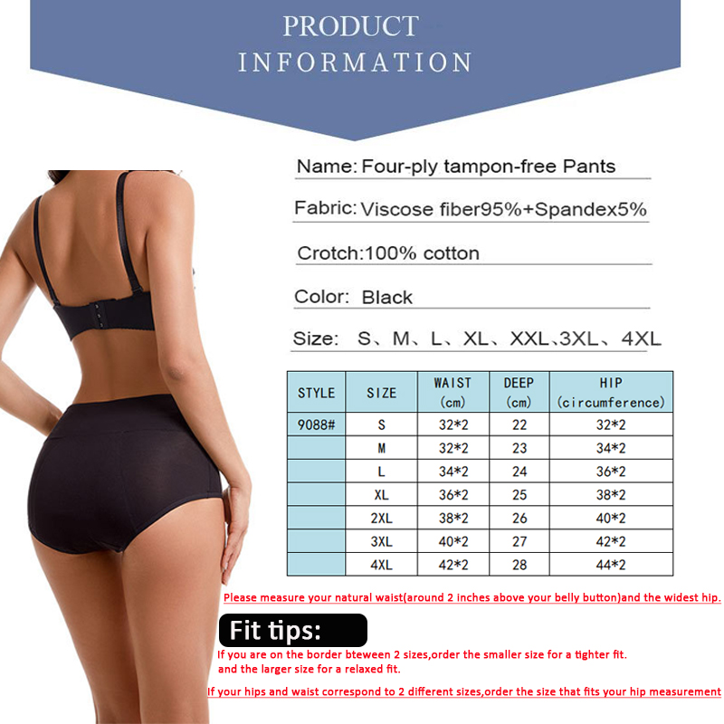 Heavy Flow Menstrual Panties 4 - Period Panty Absorbent 리뷰 및 가격