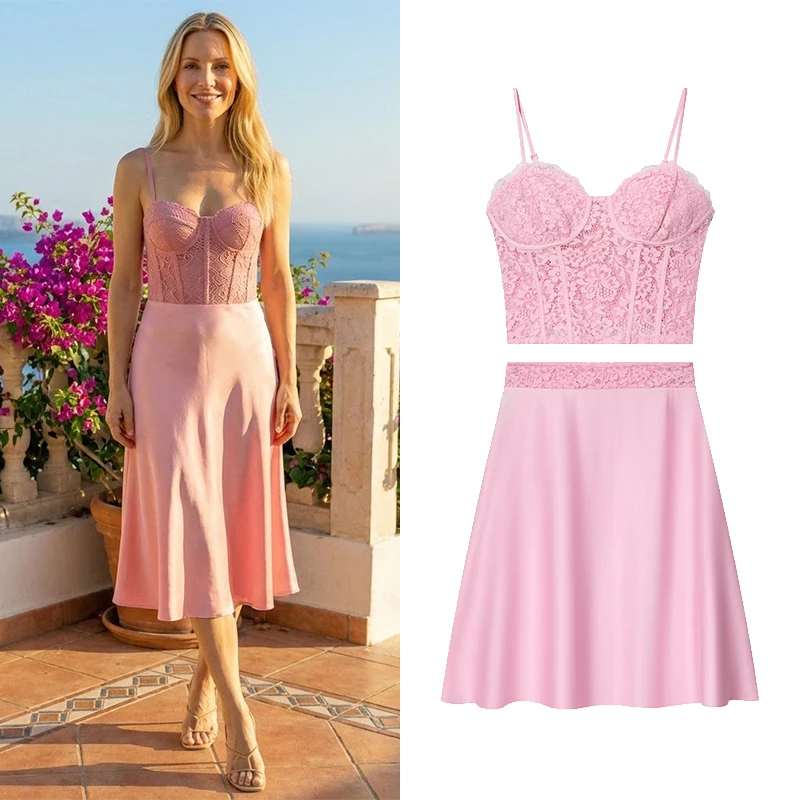 FANAN Women Fashion 2 Piece Se - Cami Top Lace 리뷰 및 가격