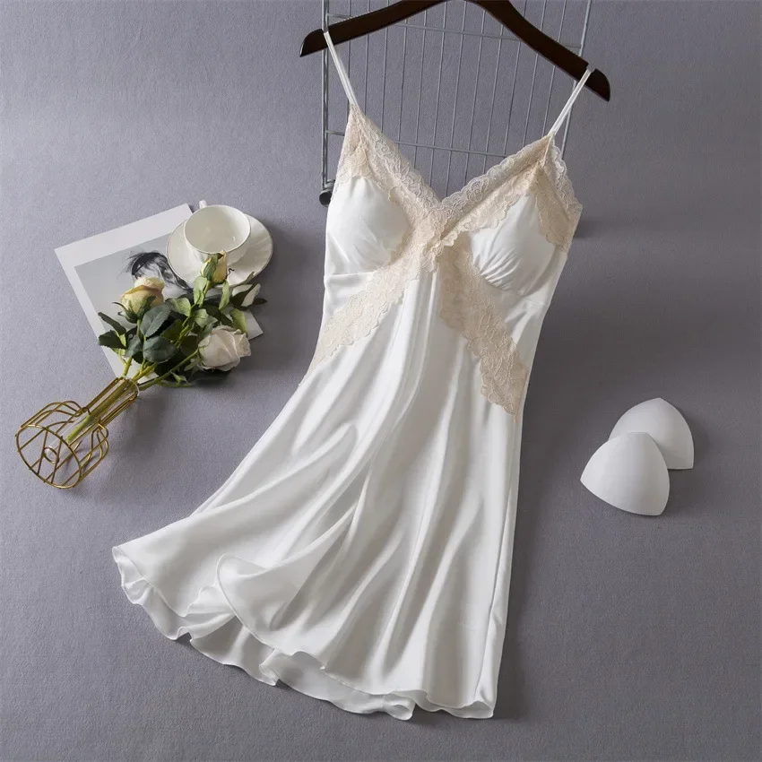 Women's Sexy Lingerie Satin Ni - Babydoll Chemise Night 리뷰 및 가격