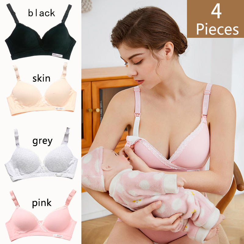 4Pcs New Cotton Wirefree Nursi - Nursing Bra Sleep 리뷰 및 가격