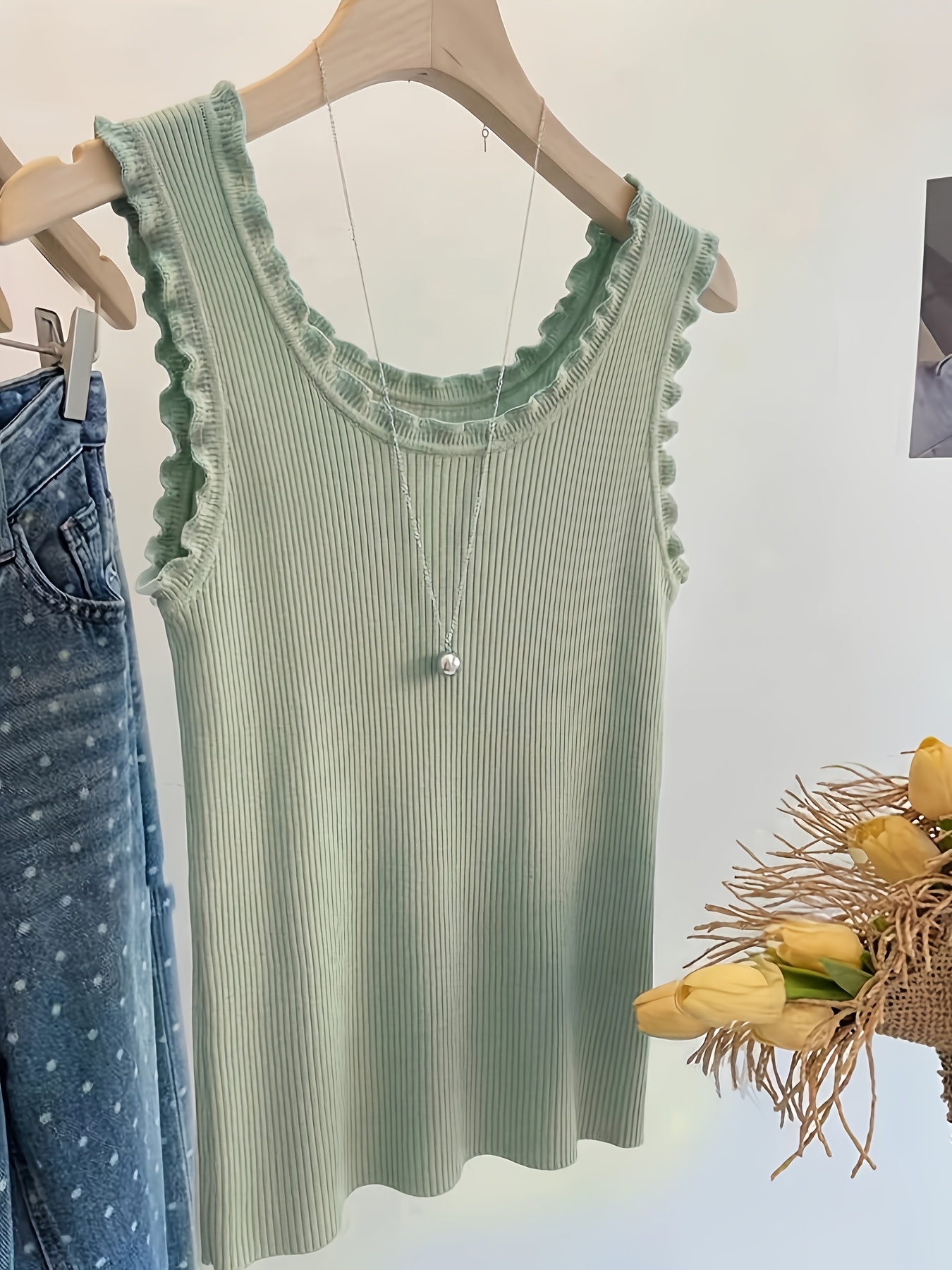 Women's Sleeveless Lace Trim R - Cami Top Lace 리뷰 및 가격