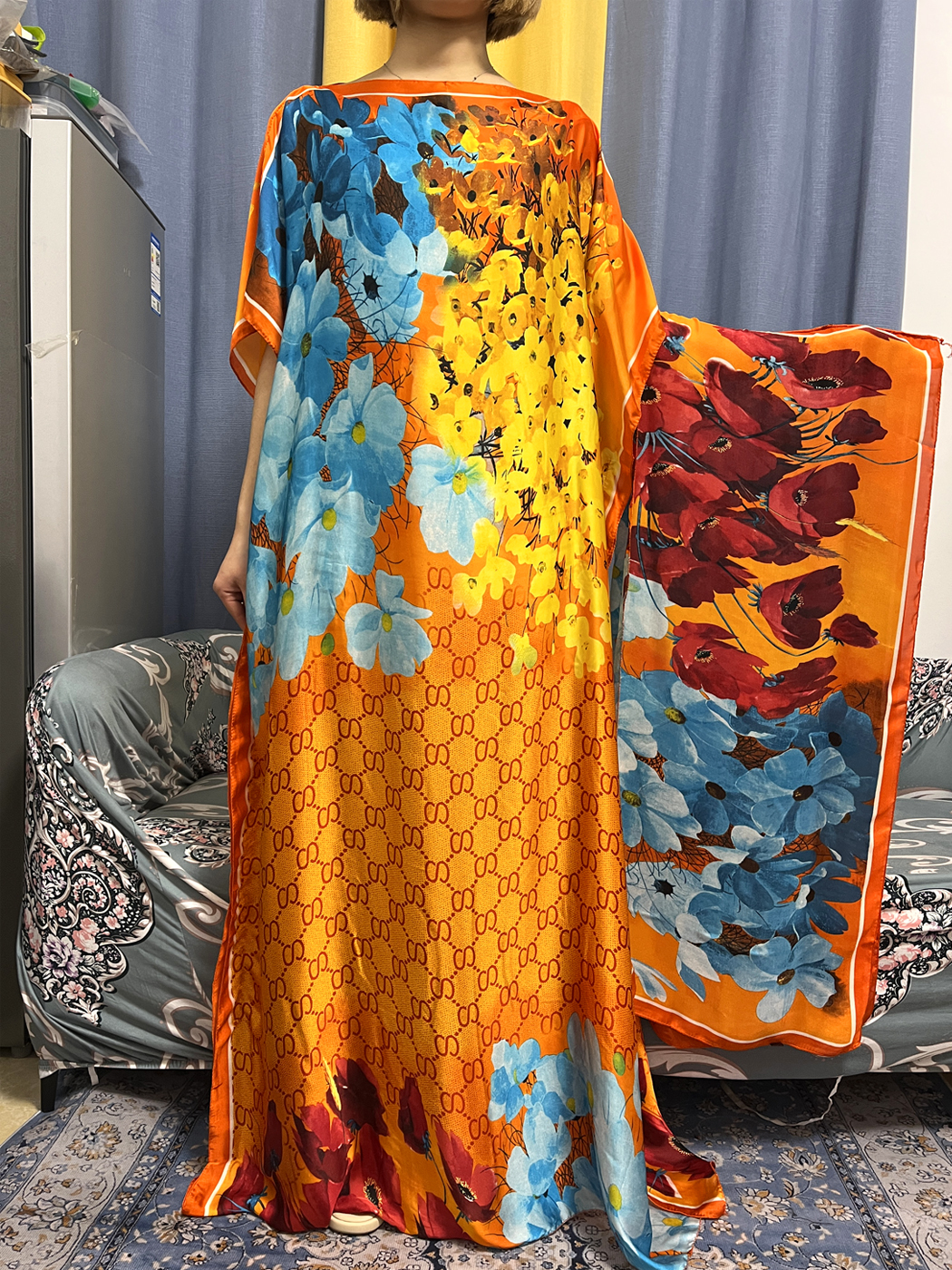 Abayas For Women Dubai Kaftan  - Robe Silk Women 리뷰 및 가격