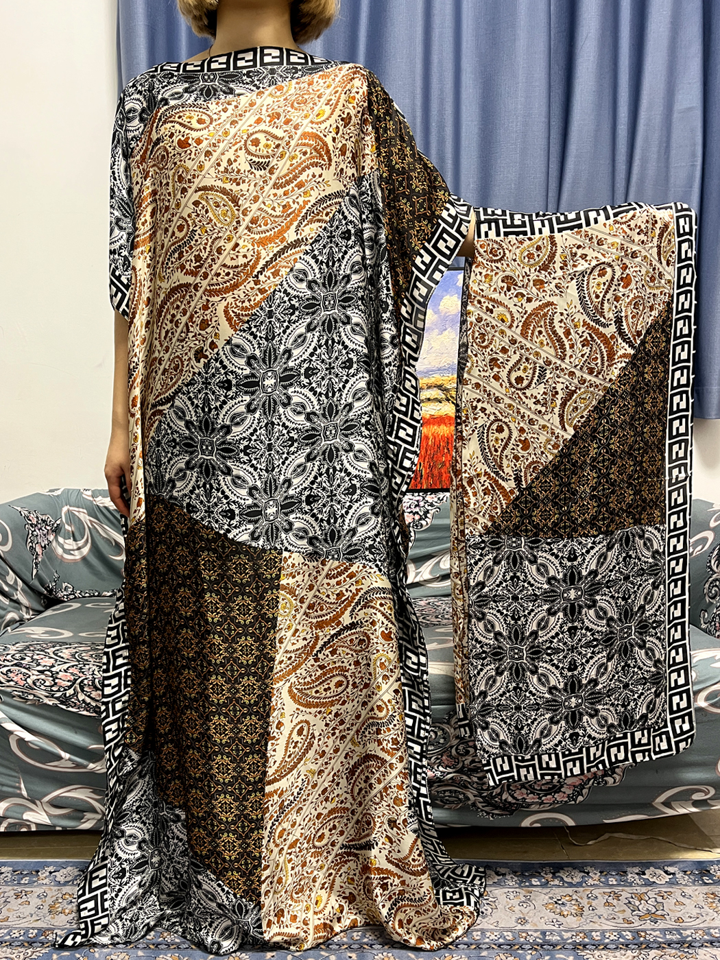 Abayas For Women Dubai Kaftan  - Robe Silk Women 리뷰 및 가격