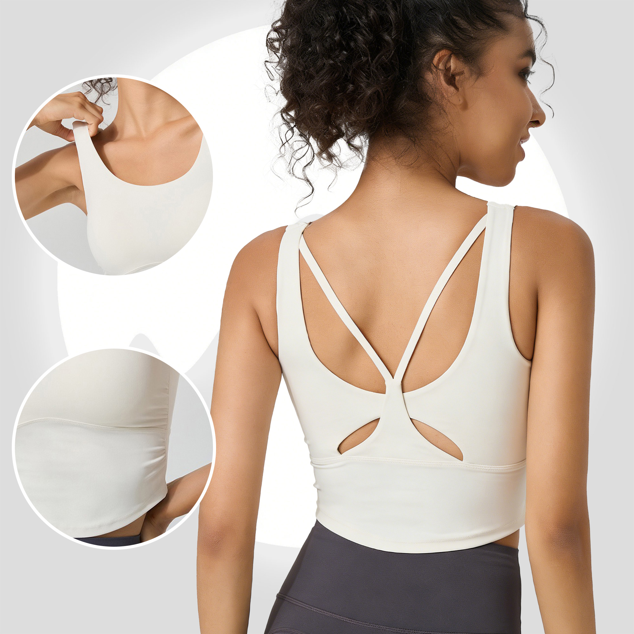 Women's Fixed Cup Yoga Sports  - Sports Bra High Impact 리뷰 및 가격