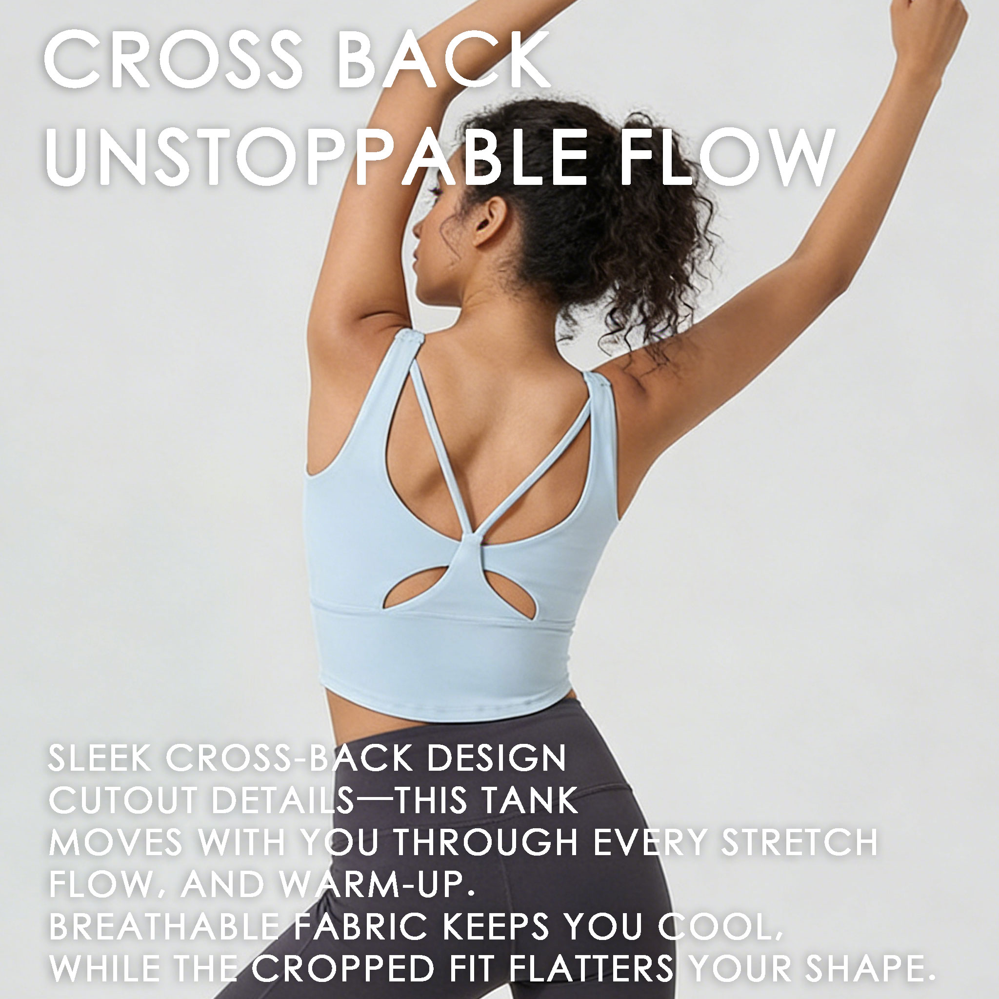 Women's Fixed Cup Yoga Sports  - Sports Bra High Impact 리뷰 및 가격