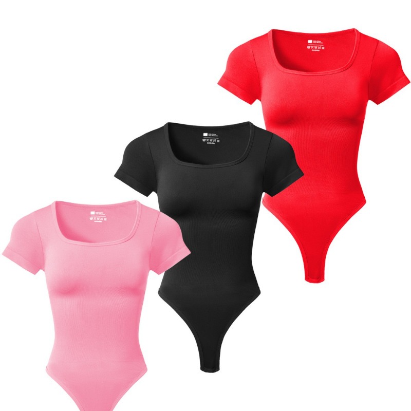 Women Plus Size Square Neck Sh - Shapewear Bodysuit Firm 리뷰 및 가격