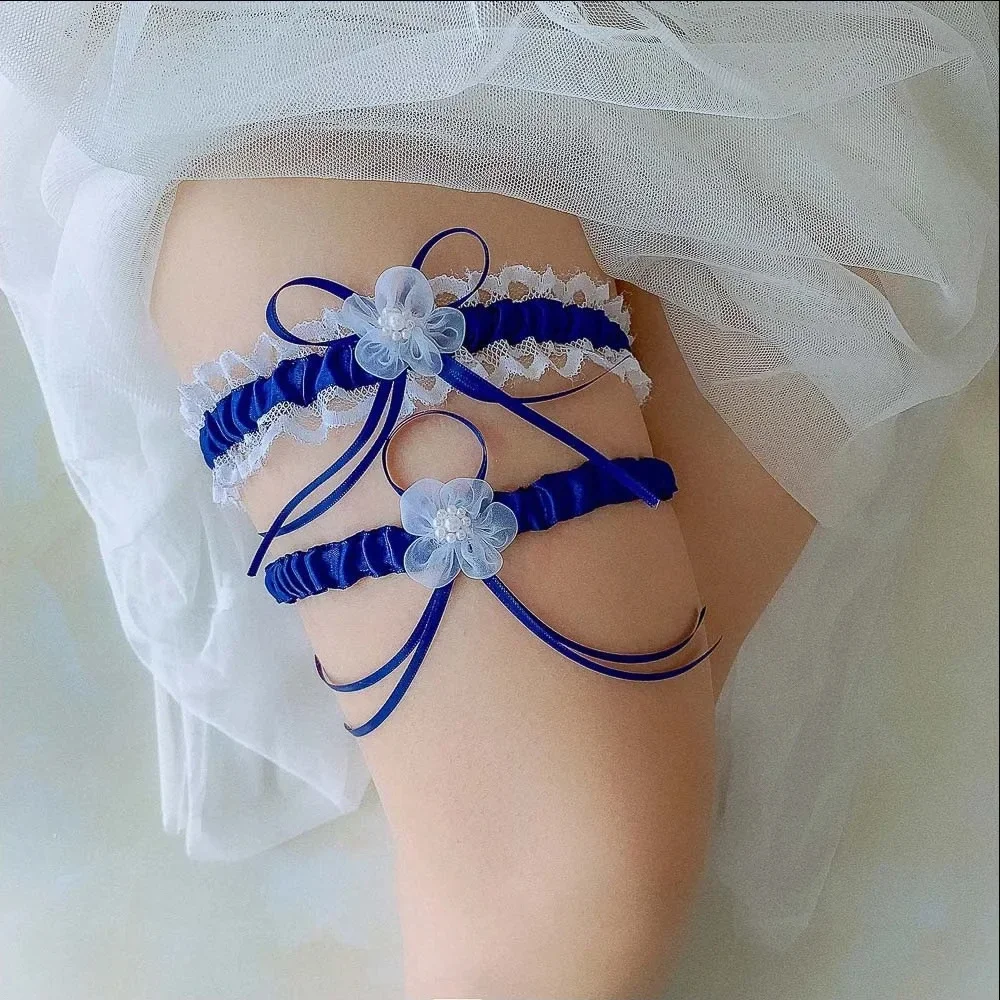 2pcs/Set Satin Ribbon Wedding  - Garter Belt Set 리뷰 및 가격