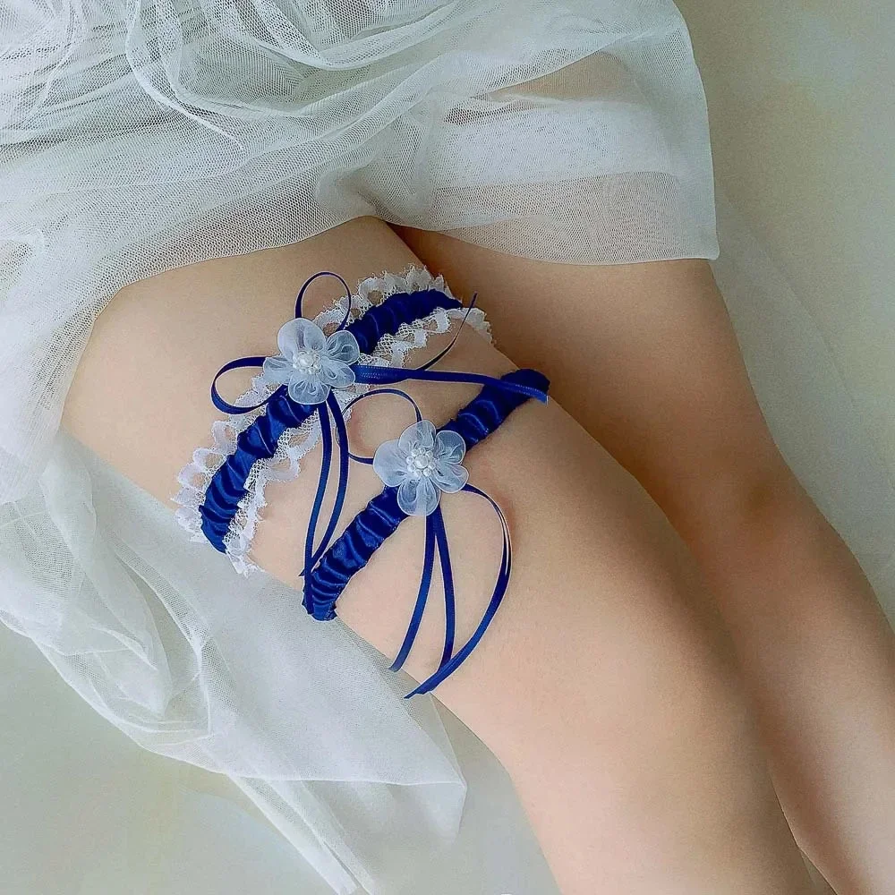 2pcs/Set Satin Ribbon Wedding  - Garter Belt Set 리뷰 및 가격