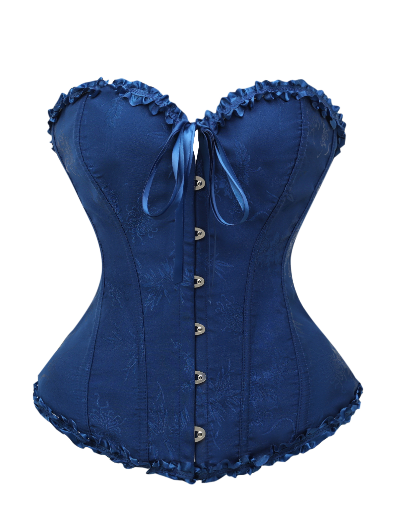 Dark blue jacquard lace edged  - Corset Waist Cinch 리뷰 및 가격