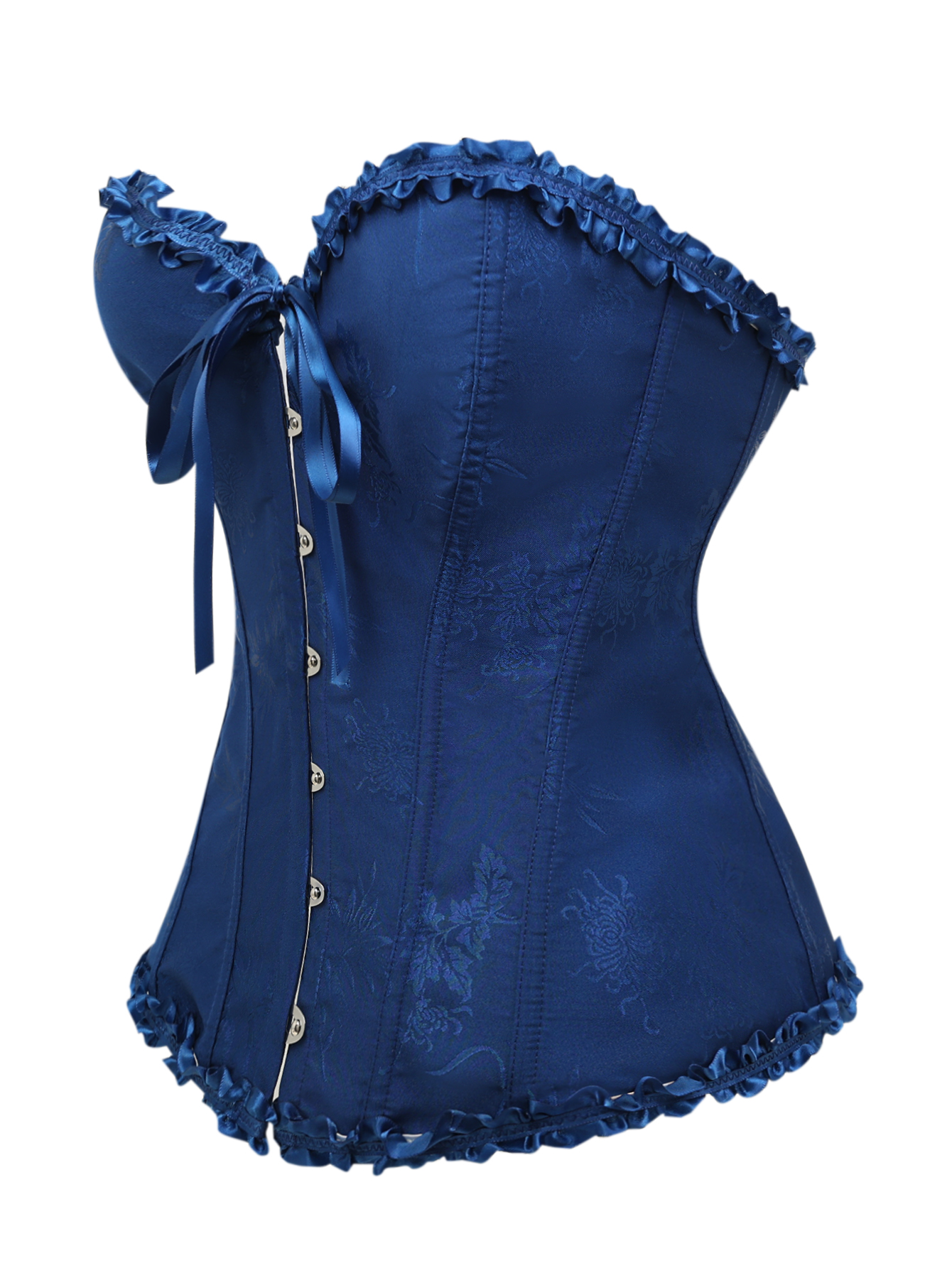 Dark blue jacquard lace edged  - Corset Waist Cinch 리뷰 및 가격