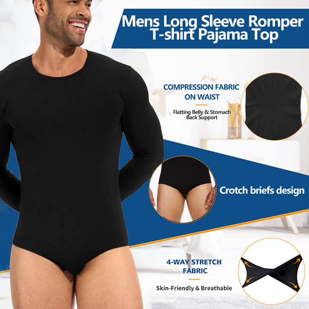 Mens Long Sleeve Bodysuit Full - Shapewear Bodysuit Firm 리뷰 및 가격