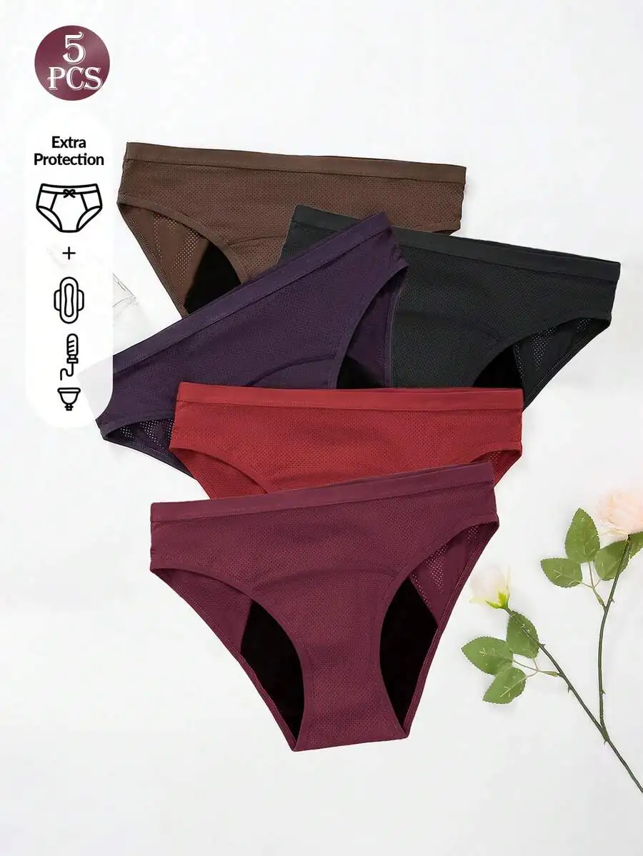 5 Pcs Women Solid Color Absorb - Period Panty Absorbent 리뷰 및 가격