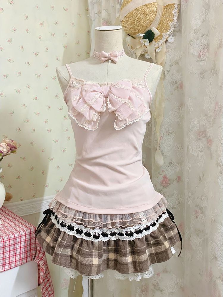 Japanese Sweet Three Piece Set - Cami Top Lace 리뷰 및 가격